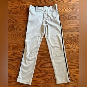 Nike Baseball Pants- dri-fit. Youth-Small (8) Gray.